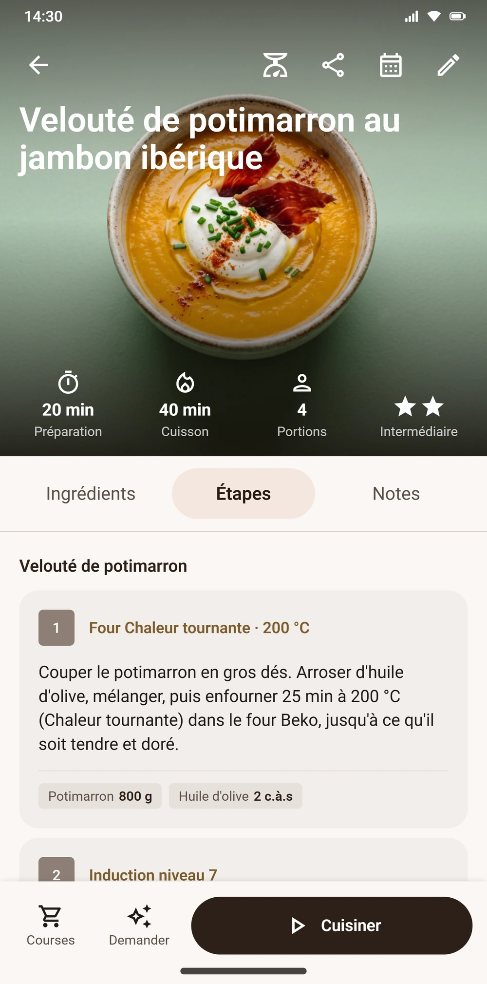 Fiche recette Aloumi dont les étapes de cuisson sont adaptées au four de l'utilisateur