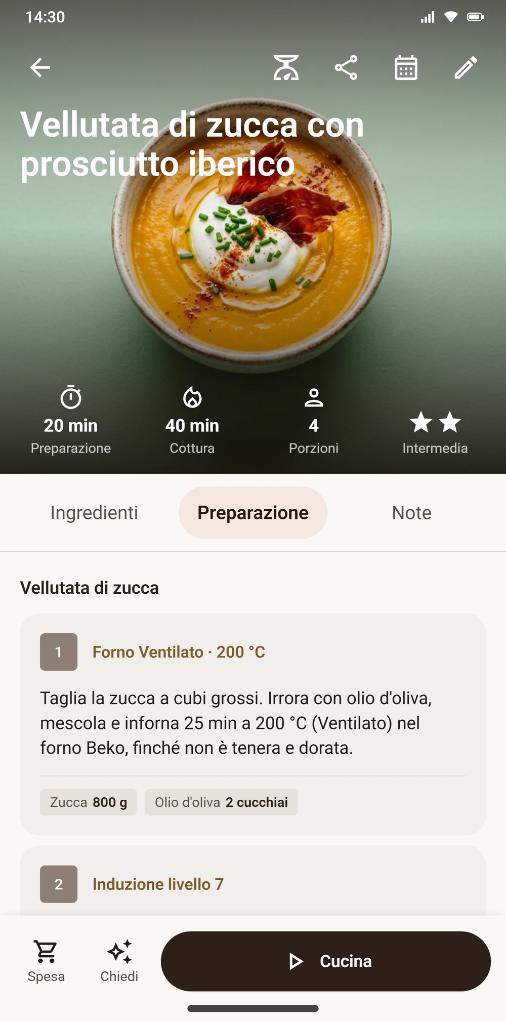 Scheda ricetta di Aloumi con i passaggi di cottura adattati al forno dell'utente
